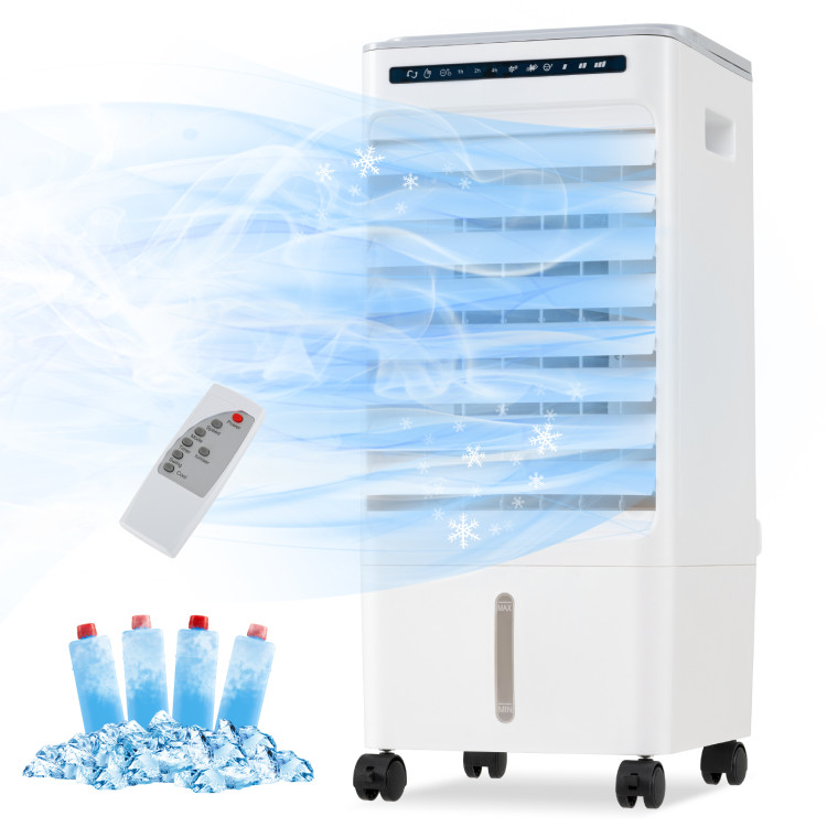 3-in-1 Evaporative Portable Air Cooler with 3 Modes include Remote Control-White - Gallery View 1 of 11