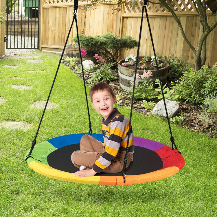 40 Inch Flying Saucer Tree Swing Outdoor Play for KidsCostway Gallery View 2 of 11