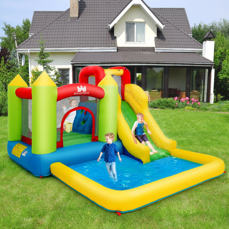 Inflatable Bounce House Water Slide Jump Bouncer without BlowerCostway Gallery View 1 of 11