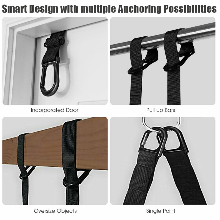 Bodyweight Fitness Resistance Straps Trainer with Adjustable Length Costway Gallery View 5 of 5