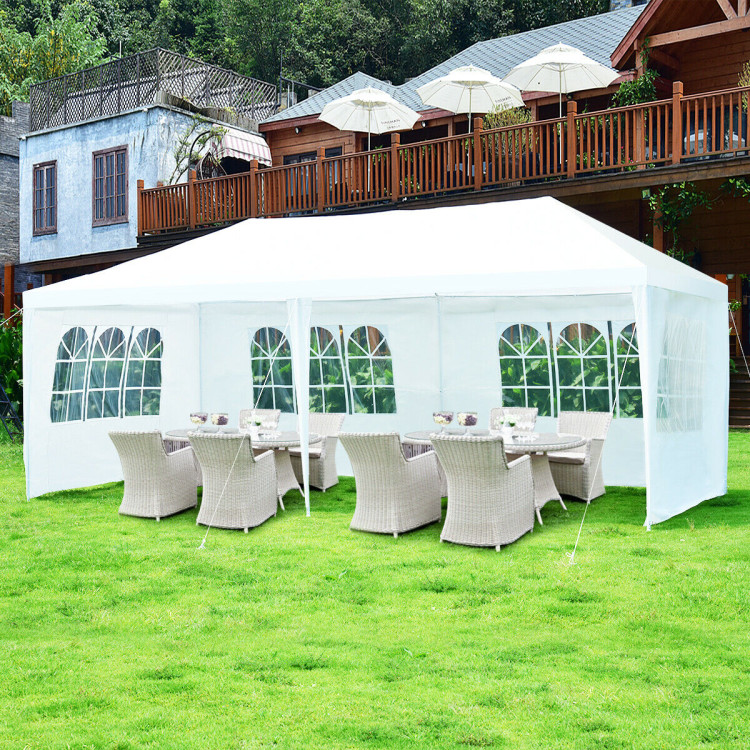 10 x 20 Feet Outdoor Party Wedding Canopy Tent with Removable Walls and Carry BagCostway Gallery View 2 of 14