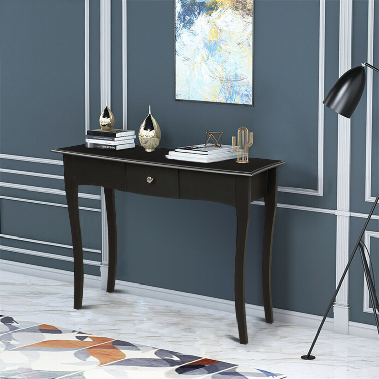 Modern Multifunctional Console Table with Storage DrawerCostway Gallery View 2 of 11