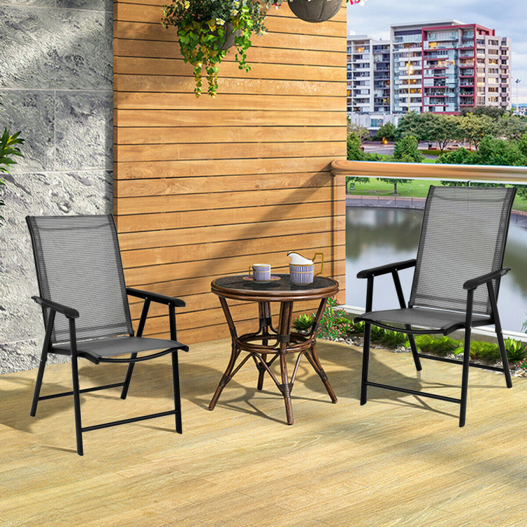 Set of 2 Outdoor Patio Folding ChairsCostway Gallery View 8 of 10
