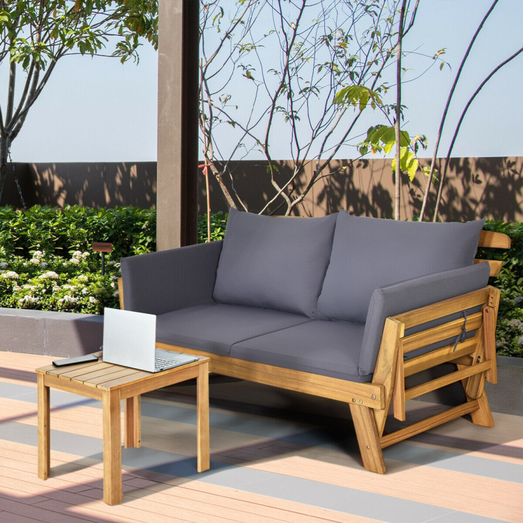 Adjule Patio Convertible Sofa With
