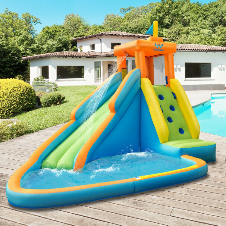 Inflatable Water Slide Bounce House Without BlowerCostway Gallery View 2 of 12