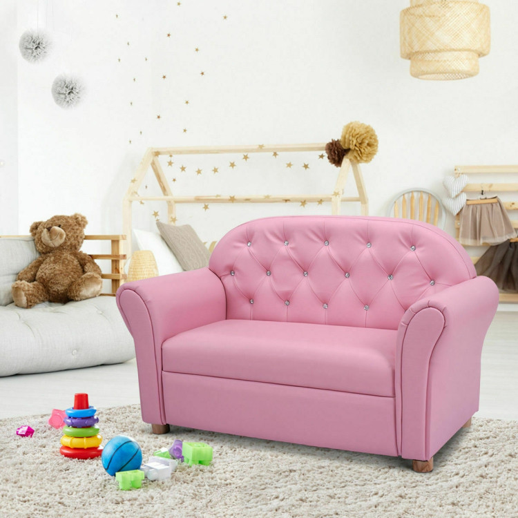 Kids Princess Armrest Chair Lounge CouchCostway Gallery View 5 of 13