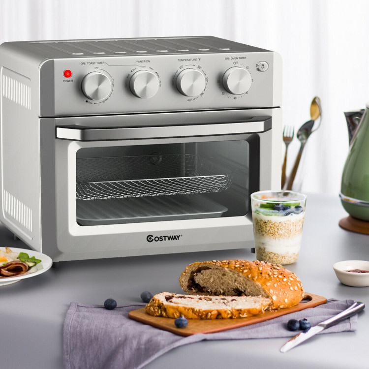 19 Qt Dehydrate Convection Air Fryer Toaster Oven with 5 AccessoriesCostway Gallery View 1 of 12