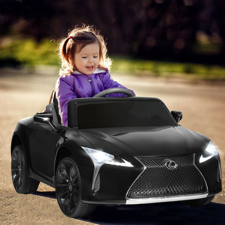 Kids Ride Lexus LC500 Licensed Remote Control Electric Vehicle-BlackCostway Gallery View 2 of 12