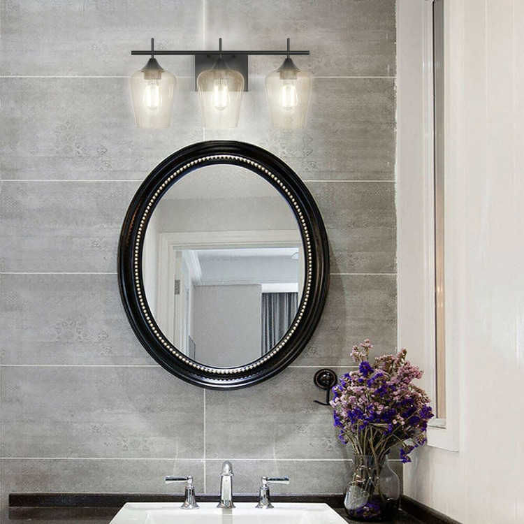 3-Light Wall Sconce Modern Bathroom Vanity Light FixturesCostway Gallery View 4 of 10