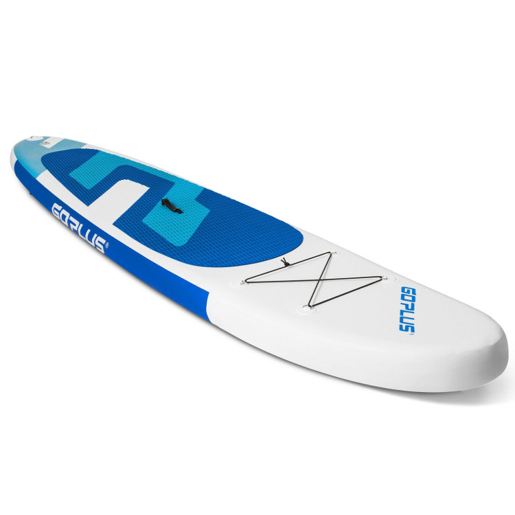 11 Feet Inflatable Stand Up Paddle Board with Aluminum Paddle-BlueCostway Gallery View 2 of 3