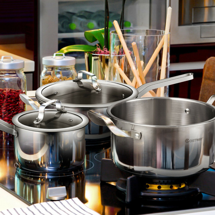 Triple Steel Cookware Set, 6 Piece