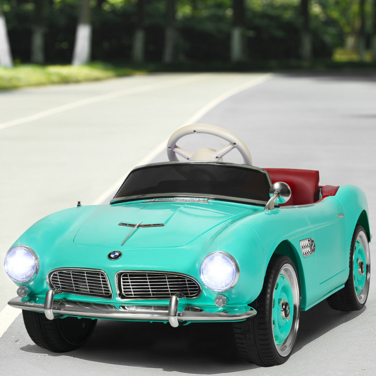 12 V BMW 507 Licensed Electric Kids Ride On Retro Car-GreenCostway Gallery View 1 of 12