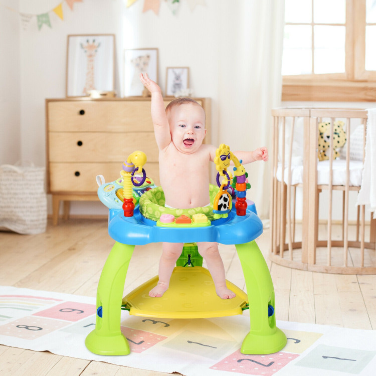 2-in-1 Baby Jumperoo Adjustable Sit-to-stand Activity Center-GreenCostway Gallery View 1 of 10