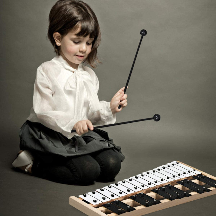 27 Note Glockenspiel Xylophone with 2 Rubber MalletsCostway Gallery View 6 of 8