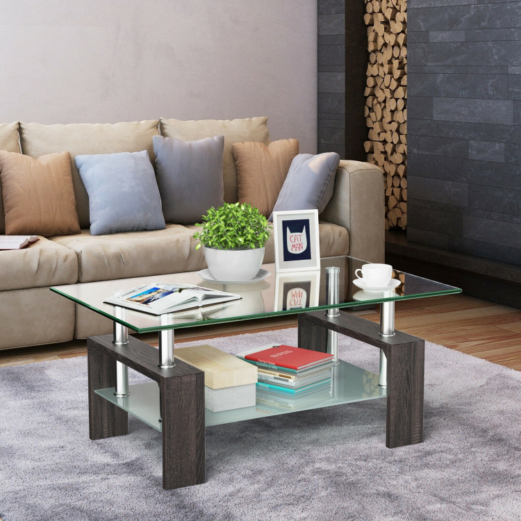35cm Ansley&HosHo High Gloss Coffee Table with Drawers Black Glass Coffee Table for Living Room Modern Rectangular Sofa Side Coffee Table with Storage for Receiving Dining Kids Writing 100 60 