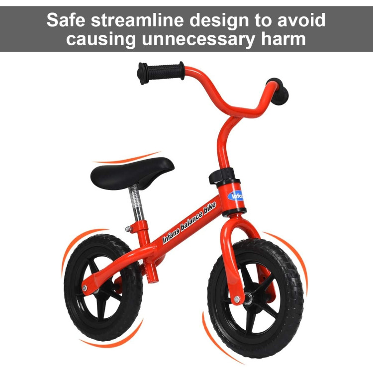 Adjustable Toddler Running Balance Bike with Non-slip Handle-RedCostway Gallery View 3 of 7