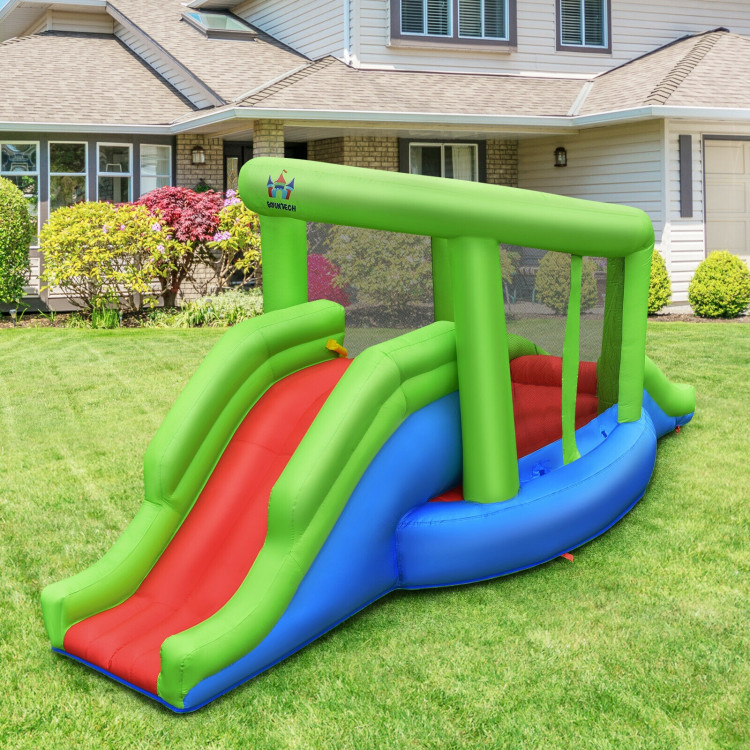 Inflatable Dual Slide Basketball Game Bounce House Without BlowerCostway Gallery View 6 of 12