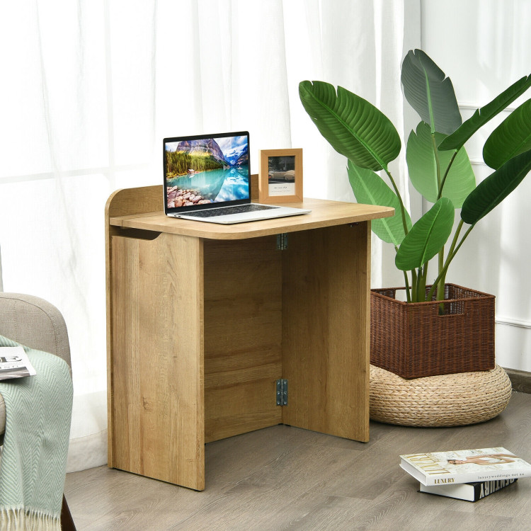 Folding Space Saving Computer/  Laptop Desk Table Workstation with HandleCostway Gallery View 7 of 13