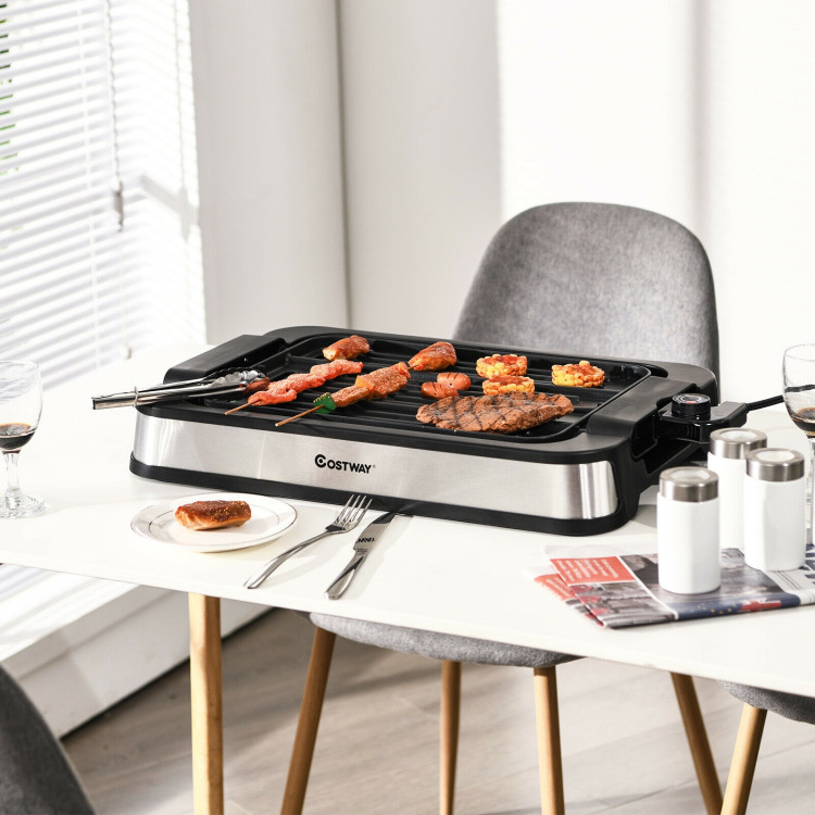 1500W Smokeless Indoor Grill Electric Griddle with Non-stick Cooking PlateCostway Gallery View 6 of 12