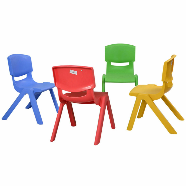 4-pack Colorful Stackable Plastic Children ChairsCostway Gallery View 6 of 6