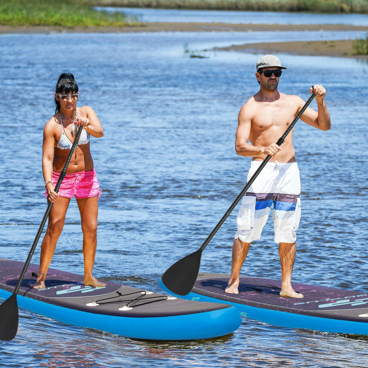 11 Feet Inflatable Stand Up Paddle Board Surfboard with Bag Aluminum Paddle Pump-MCostway Gallery View 12 of 12