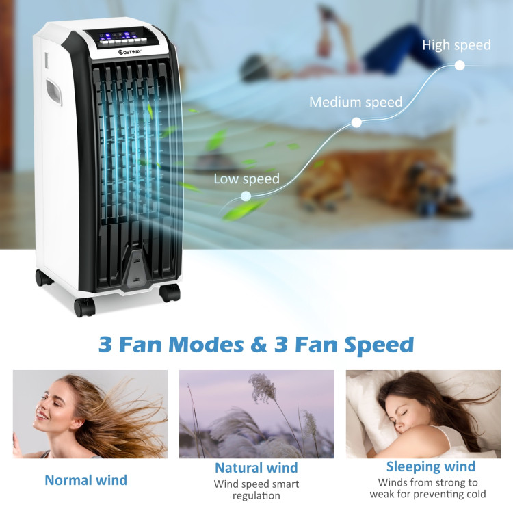 Evaporative Portable Air Cooler with 3 Wind Modes and Timer for Home OfficeCostway Gallery View 6 of 13
