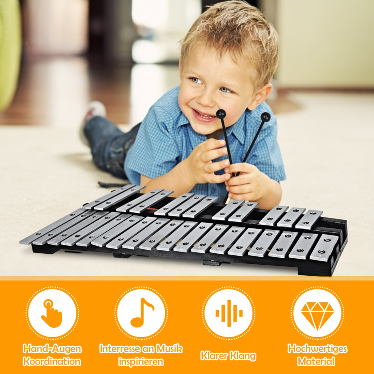 Foldable Aluminum Glockenspiel Xylophone 30 Note with BagCostway Gallery View 11 of 15