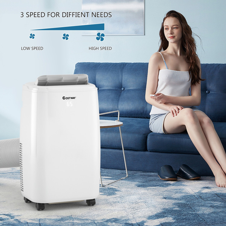 1,2000 BTU Portable Air Conditioner Multifunctional Air Cooler with Remote-WhiteCostway Gallery View 8 of 11