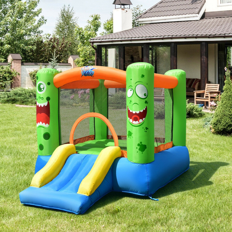 Inflatable Castle Bounce House Jumper Kids Playhouse with Slider - Gallery View 1 of 8