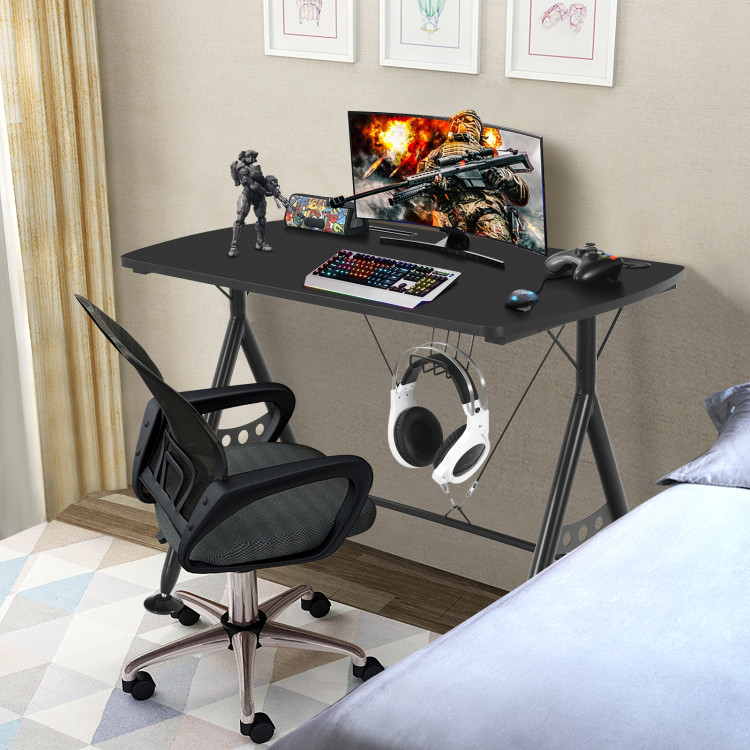 Y-shaped Gaming Desk with Phone Slot and Cup HolderCostway Gallery View 6 of 9