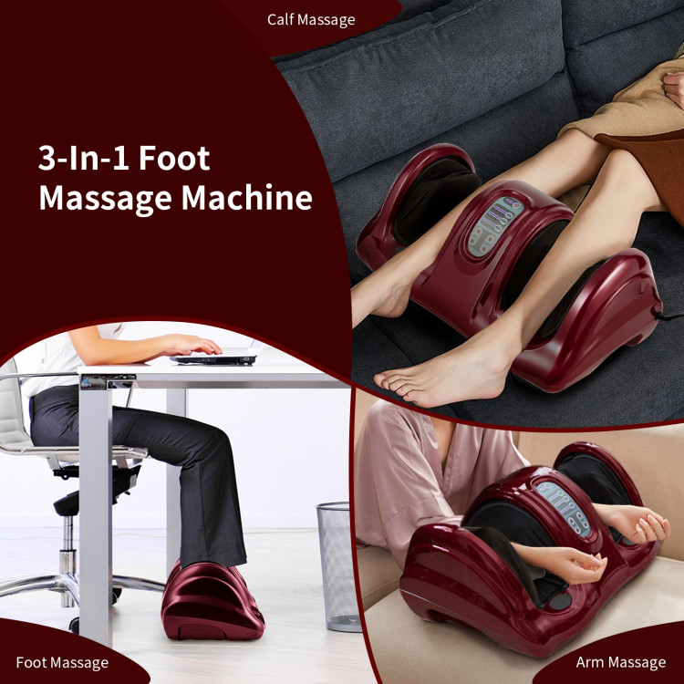 Therapeutic Shiatsu Foot Massager with High Intensity Rollers-RedCostway Gallery View 7 of 11