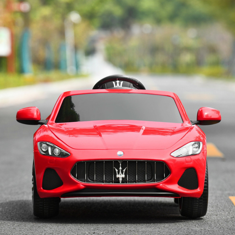 12V Kids Ride On Car Licensed Maserati GranCabrio with Remote Control-RedCostway Gallery View 6 of 11