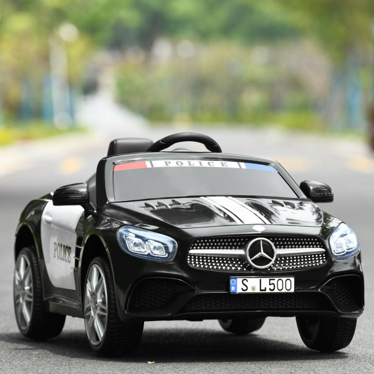 12V Mercedes-Benz SL500 Licensed Kids Ride On Car with Remote Control-BlackCostway Gallery View 6 of 10