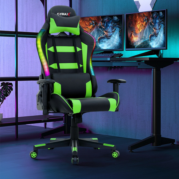RGB Gaming Chair LED Lights and - Costway