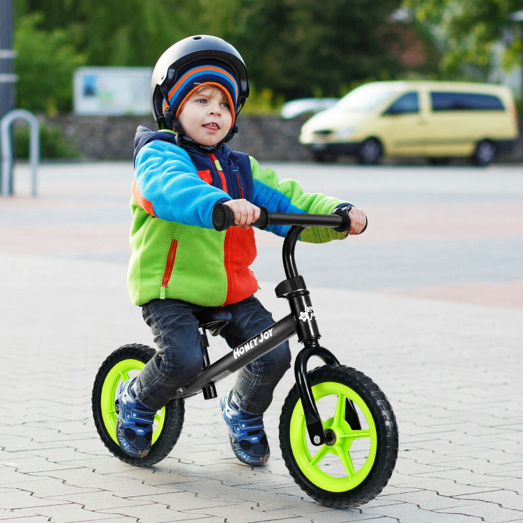 Kids No Pedal Balance Bike with Adjustable Handlebar and Seat-BlackCostway Gallery View 2 of 10