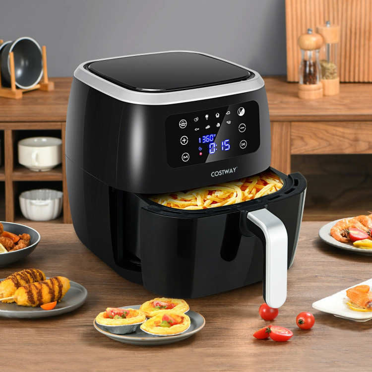 6.5QT Air Fryer Oilless Cooker with 8 Preset Functions and Smart Touch Screen-BlackCostway Gallery View 2 of 13