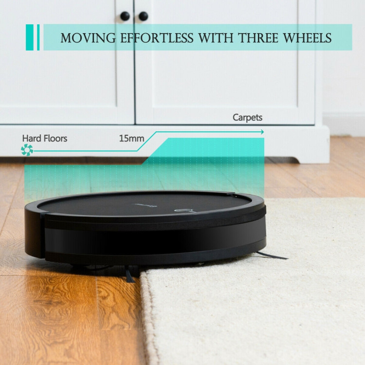 Voice Control Self-Charge Vacuum Cleaner Robot -BlackCostway Gallery View 5 of 7