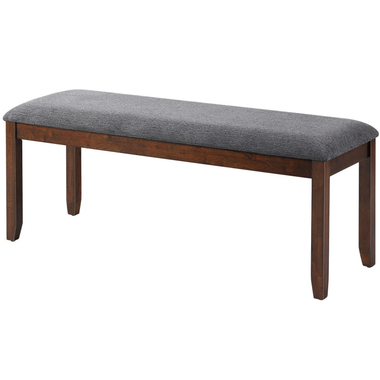Upholstered Entryway Bench Footstool with Wood LegsCostway Gallery View 4 of 10