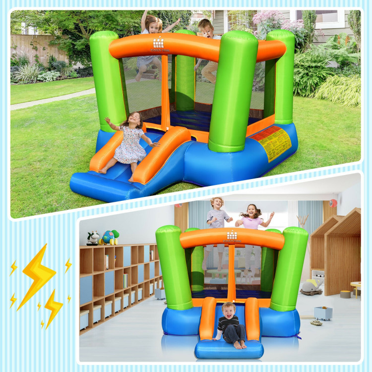 Kids Inflatable Bounce House without Blower for Indoor and OutdoorCostway Gallery View 2 of 10