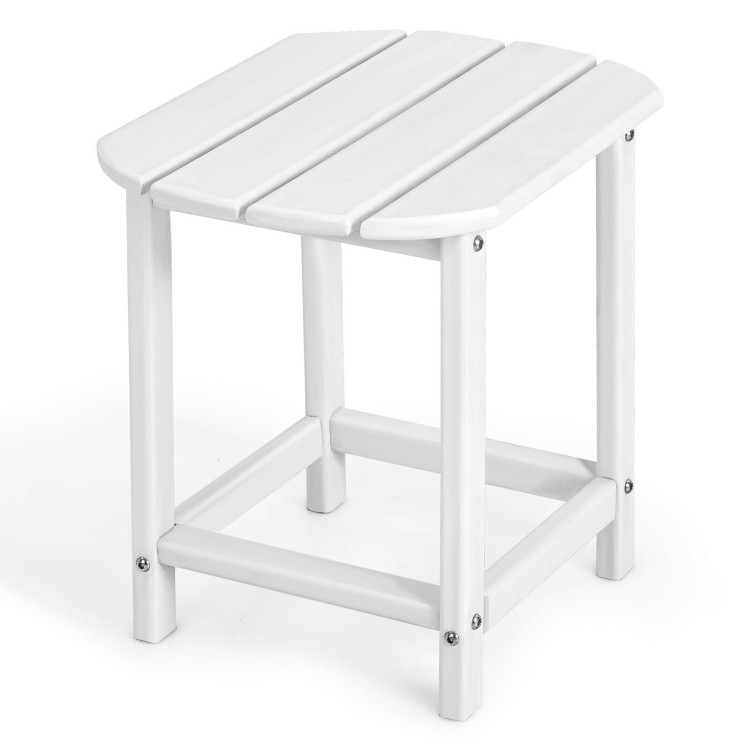 18 Feet Rear Resistant Side Table for Garden Yard and Patio-WhiteCostway Gallery View 1 of 7