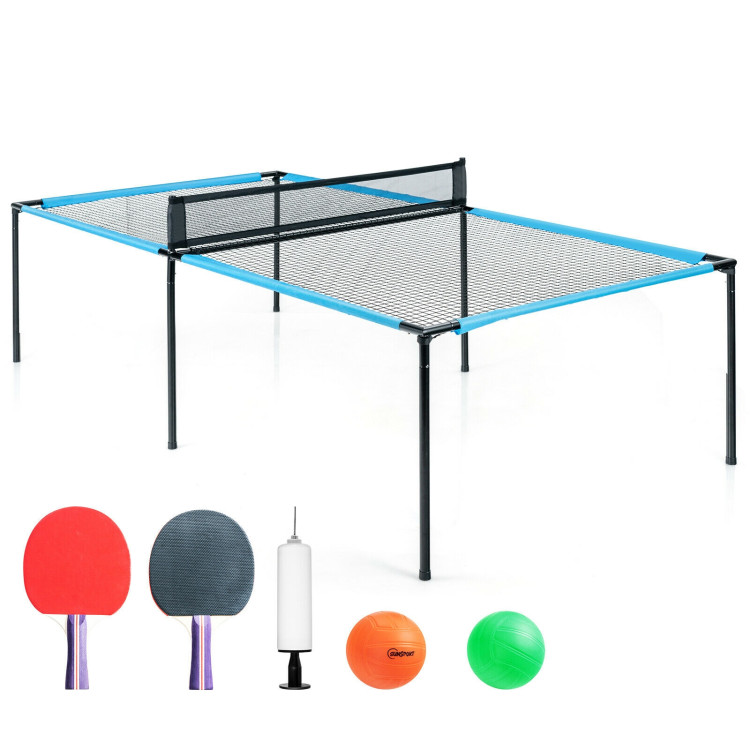 Portable Ping Pong Table Game Set with 2 PaddlesCostway Gallery View 4 of 10