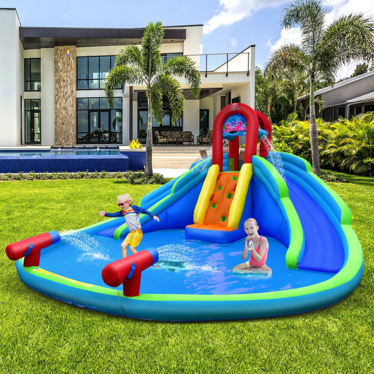 Inflatable Waterslide Bounce House with Upgraded Handrail without BlowerCostway Gallery View 1 of 11