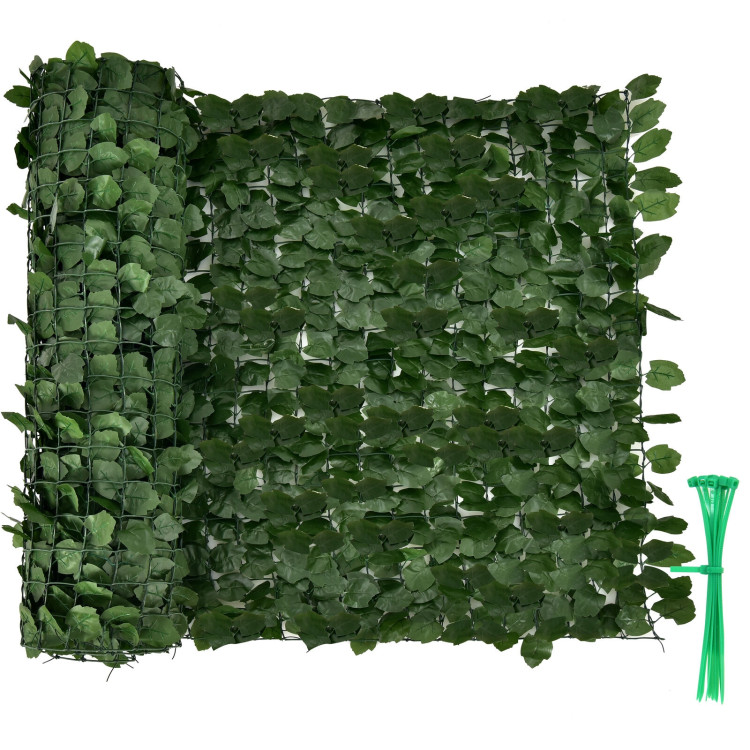 118 x 39 Inch Artificial Ivy Privacy Fence Screen for Fence DecorCostway Gallery View 1 of 12