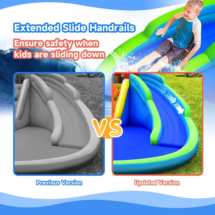 Inflatable Water Park Waterslide for Kids Backyard with 780W Air Blower - Gallery View 6 of 8