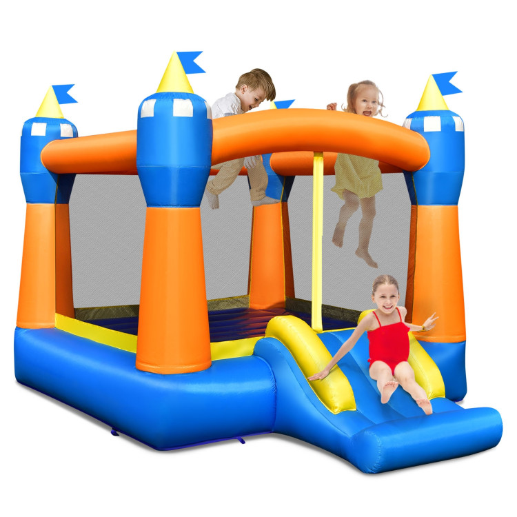 Kids Inflatable Bounce House Magic Castle with Large Jumping Area without BlowerCostway Gallery View 3 of 7