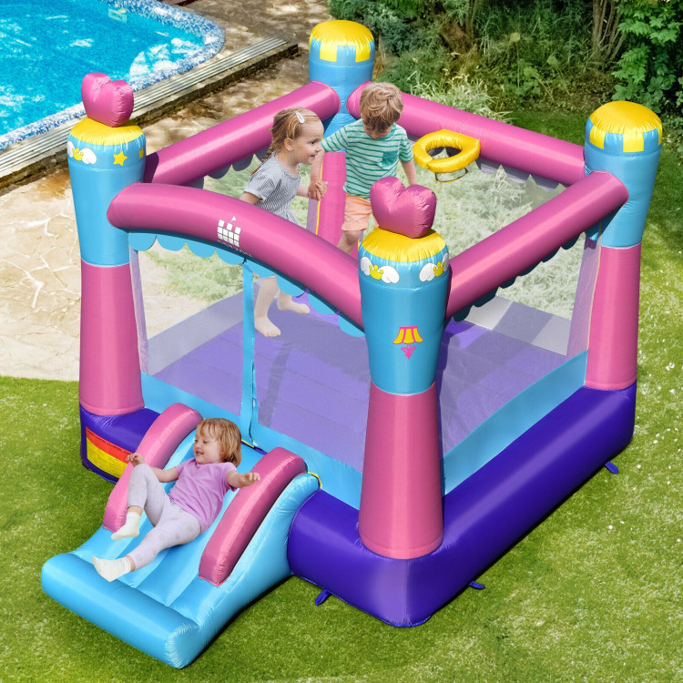 3-in-1 Princess Theme Inflatable Castle without BlowerCostway Gallery View 2 of 10
