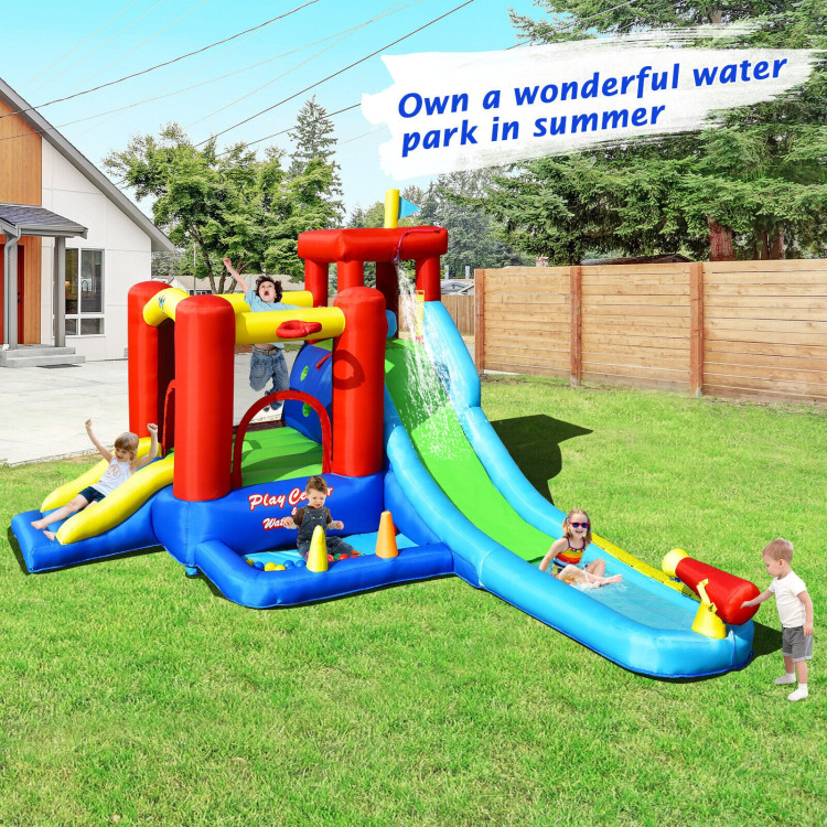 9-in-1 Inflatable Kids Water Slide Bounce House without BlowerCostway Gallery View 1 of 11
