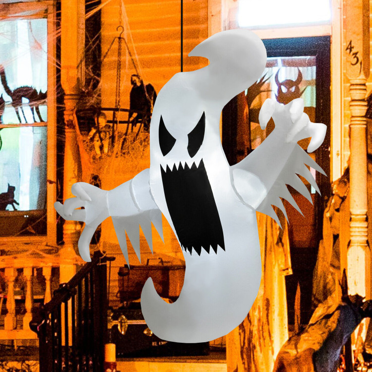 Inflatable Halloween Hanging Ghost Decoration with Built-in LED LightsCostway Gallery View 8 of 10