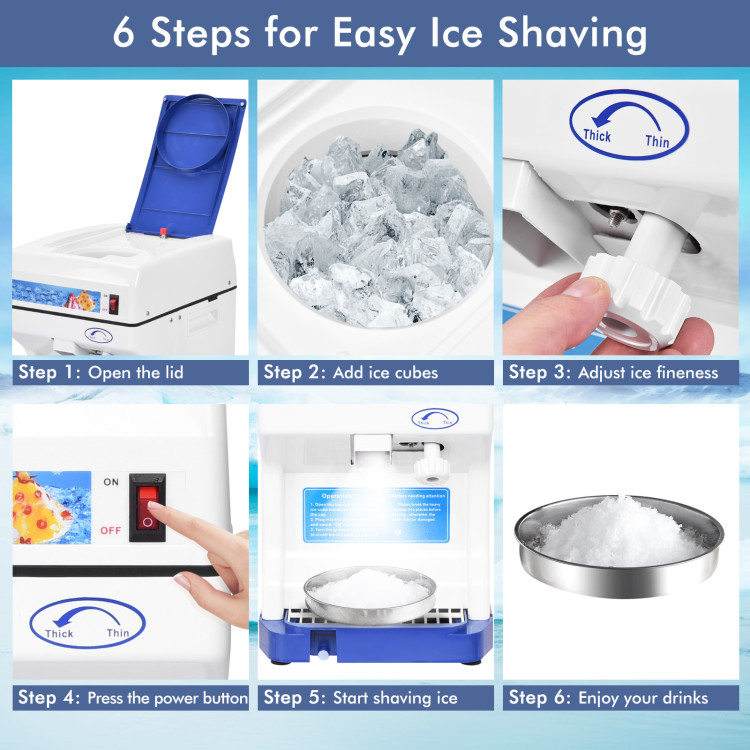 Efficient Electric Ice Shaver Machine with Low NoiseCostway Gallery View 11 of 11