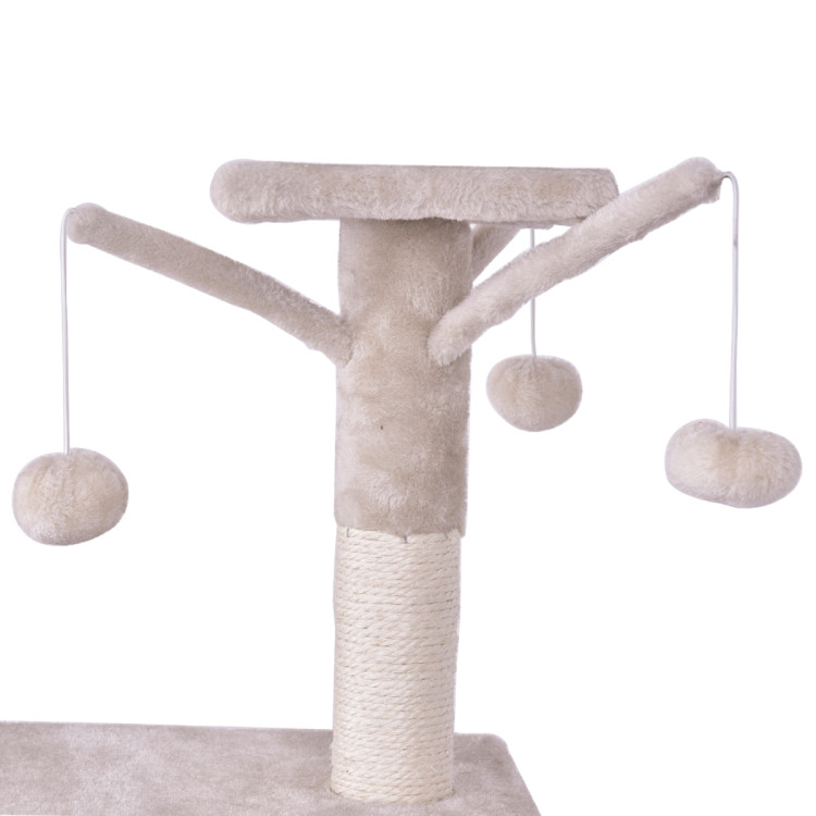 56 Inch Condo Scratching Posts Ladder Cat Play TreeCostway Gallery View 12 of 14
